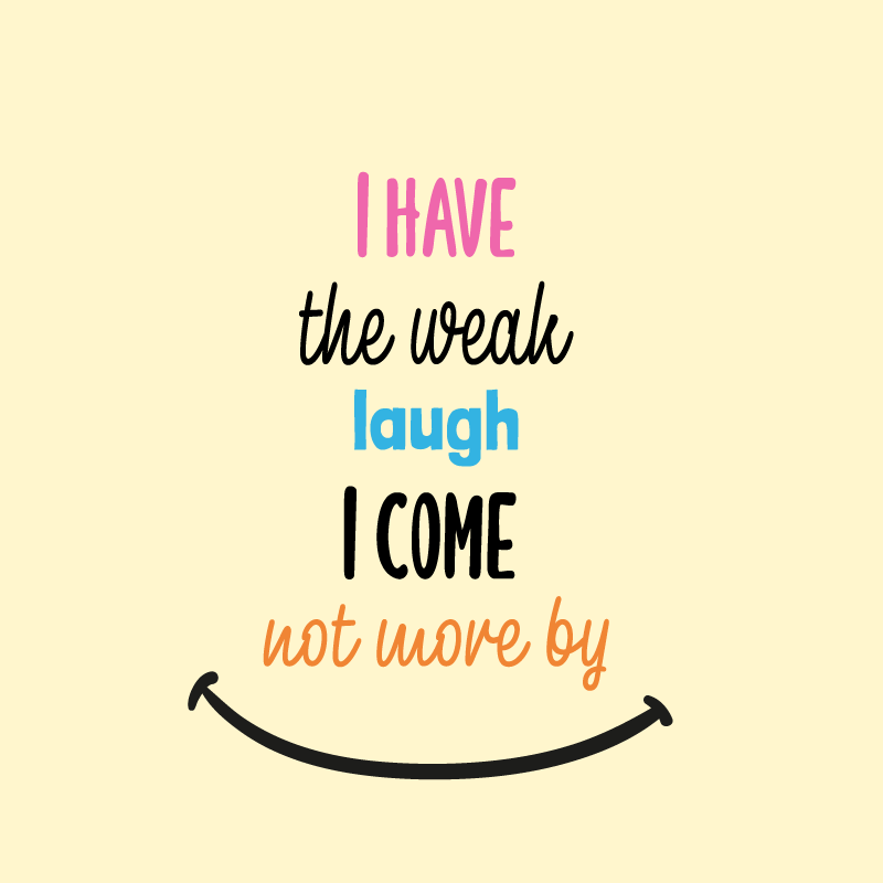 Poster wohnzimmer mit dem schwachen lachen - TenStickers