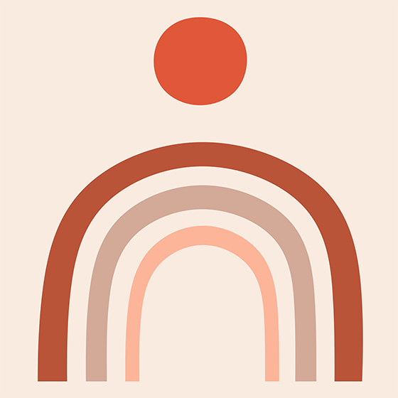 Poster wohnzimmer regenbogen wandkunst - TenStickers