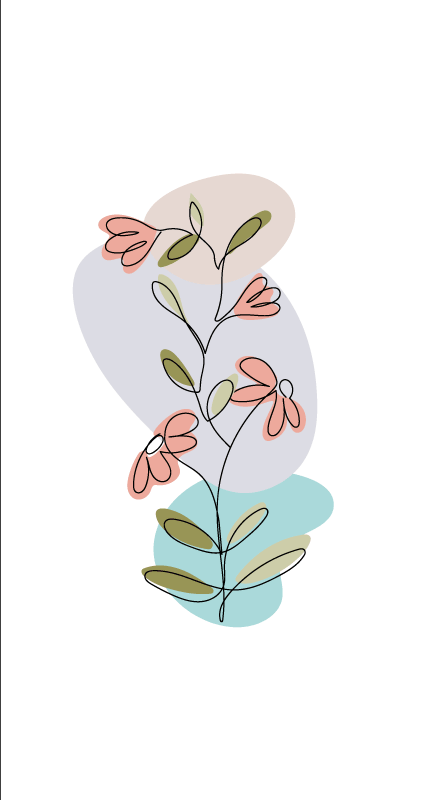 Poster blumen und pflanzen minimalistisches design mit gänseblümc - TenStickers