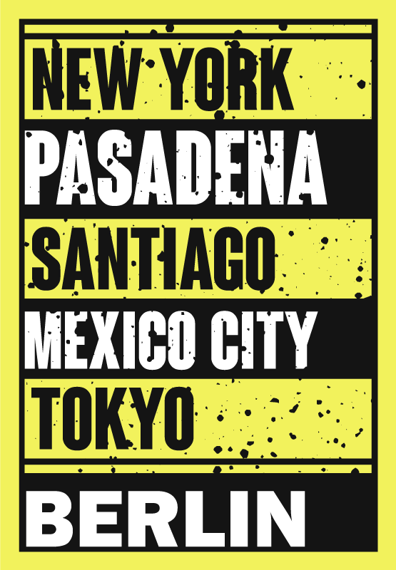 Poster zitat städte textüberlagerung - TenStickers