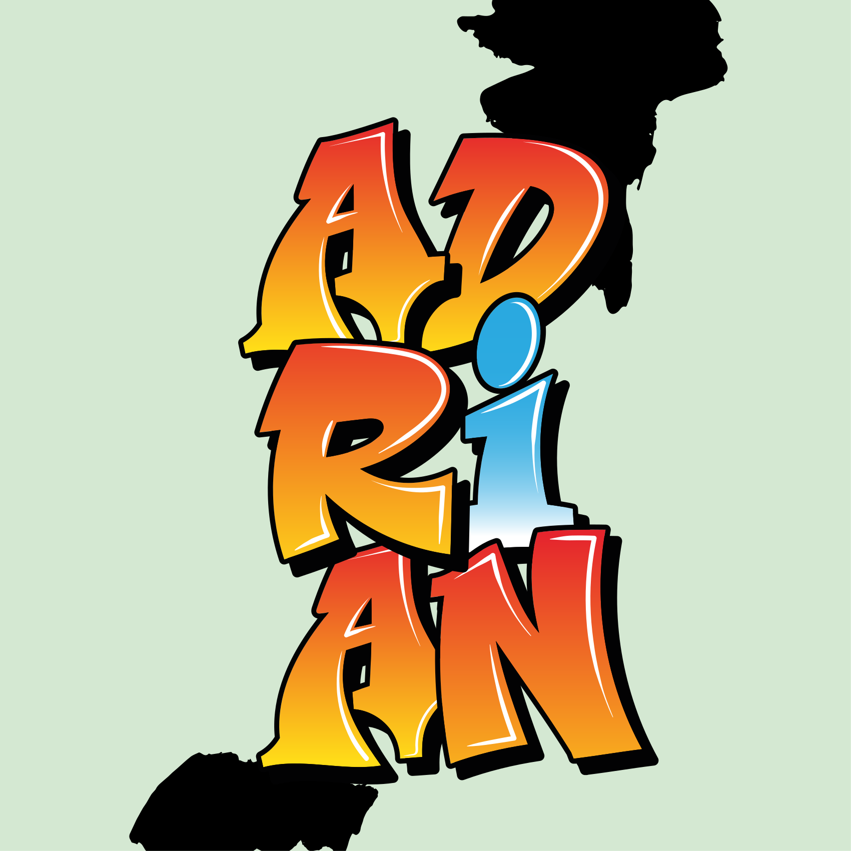 Jugendzimmer poster bunte namenskunst - TenStickers