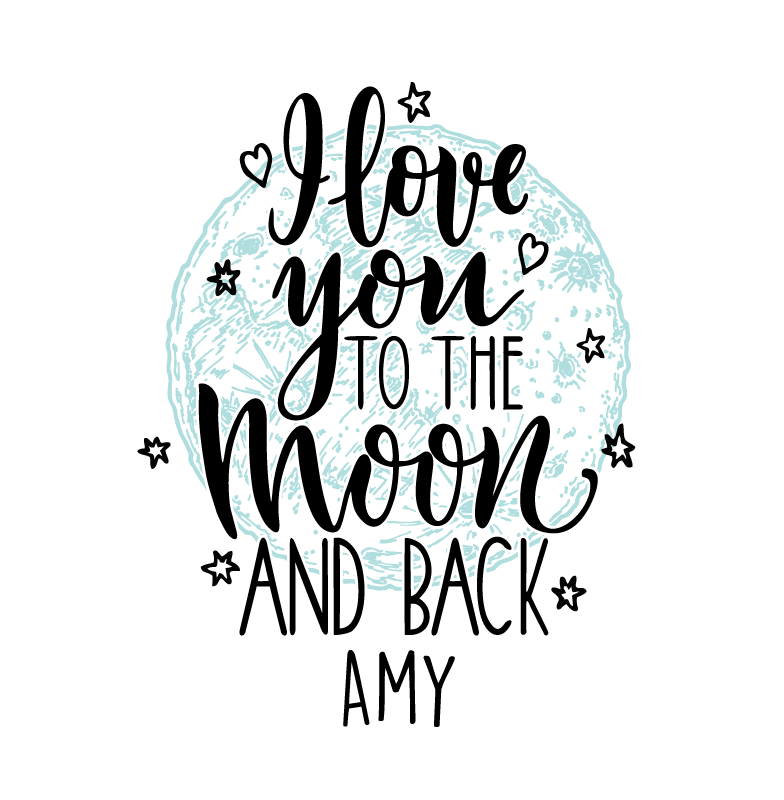 Festival plakat ich liebe dich mond - TenStickers