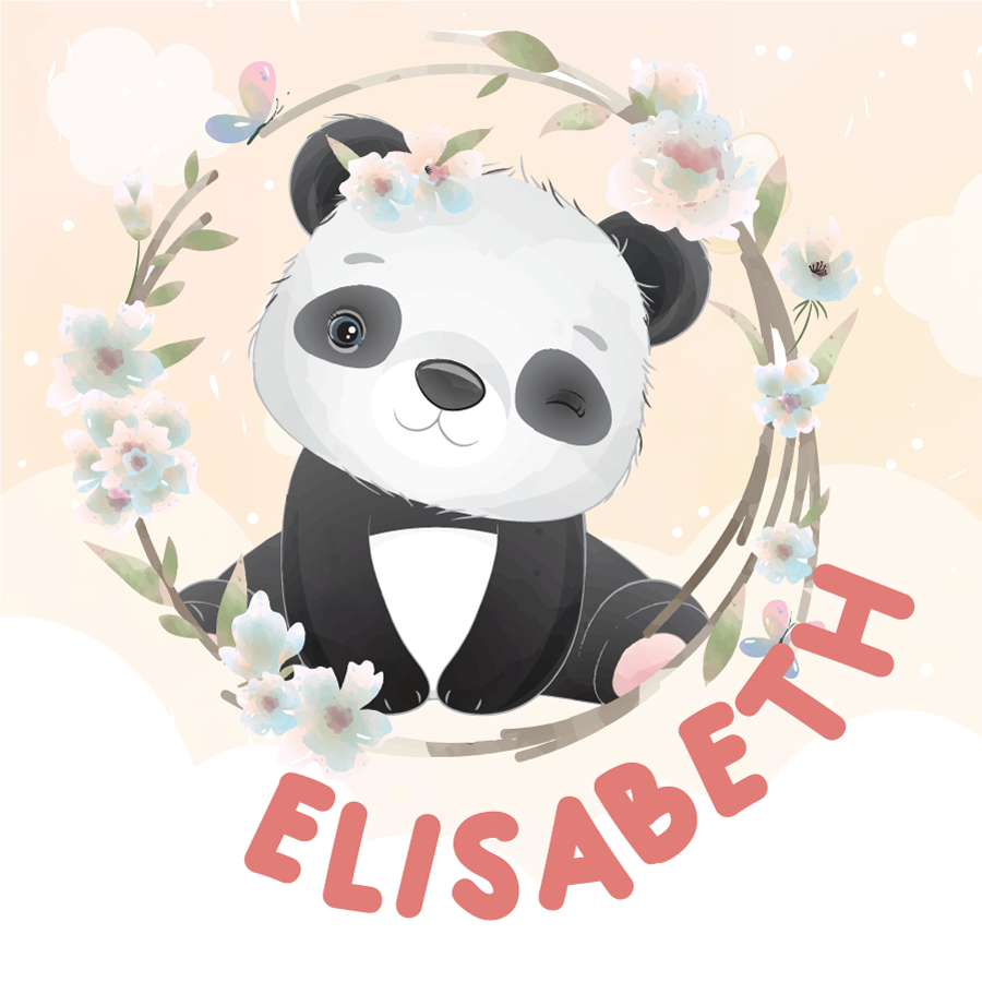 Personalisierte poster mit niedlichem panda-design - TenStickers