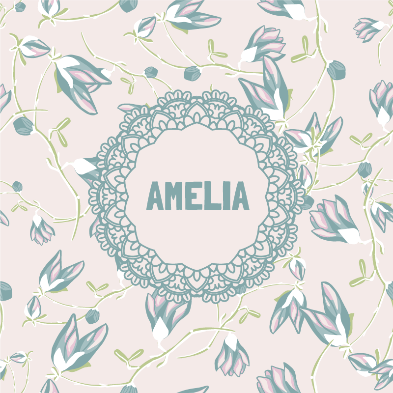 Personalisierte poster im floralen spitzen-design - TenStickers