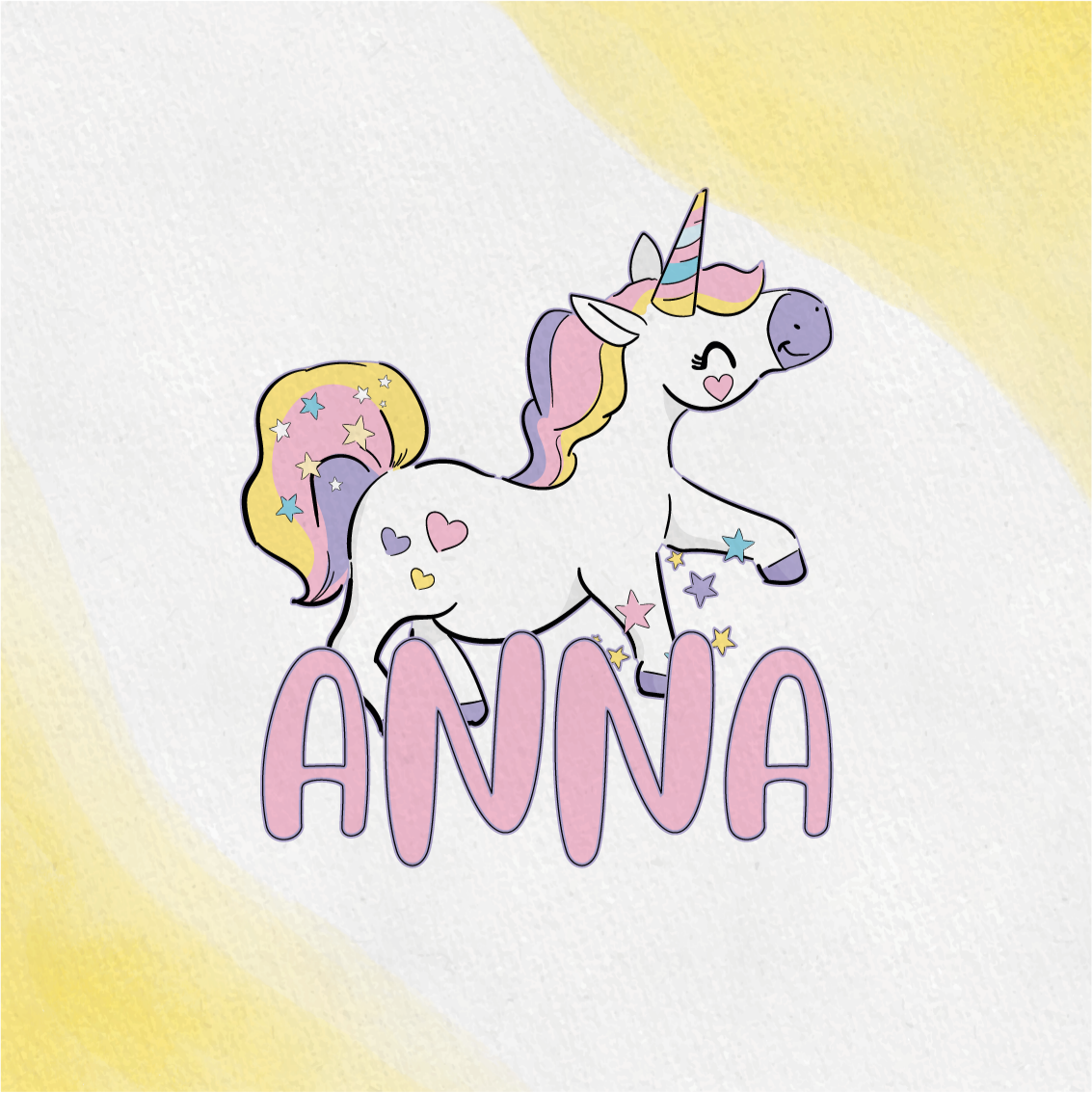 Personalisierte poster fröhliches einhorn charakter - TenStickers