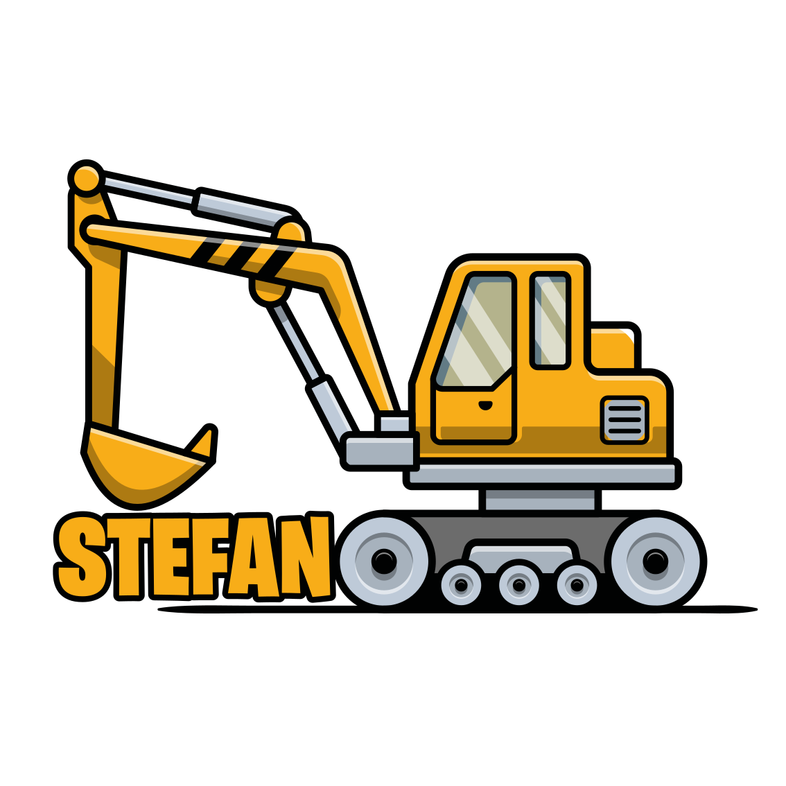 Personalisierte poster bagger maschinen design - TenStickers