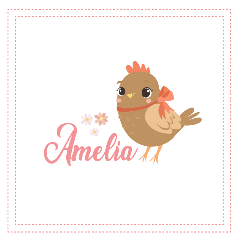 Personalisierte poster süßes vogelcharakter - TenStickers