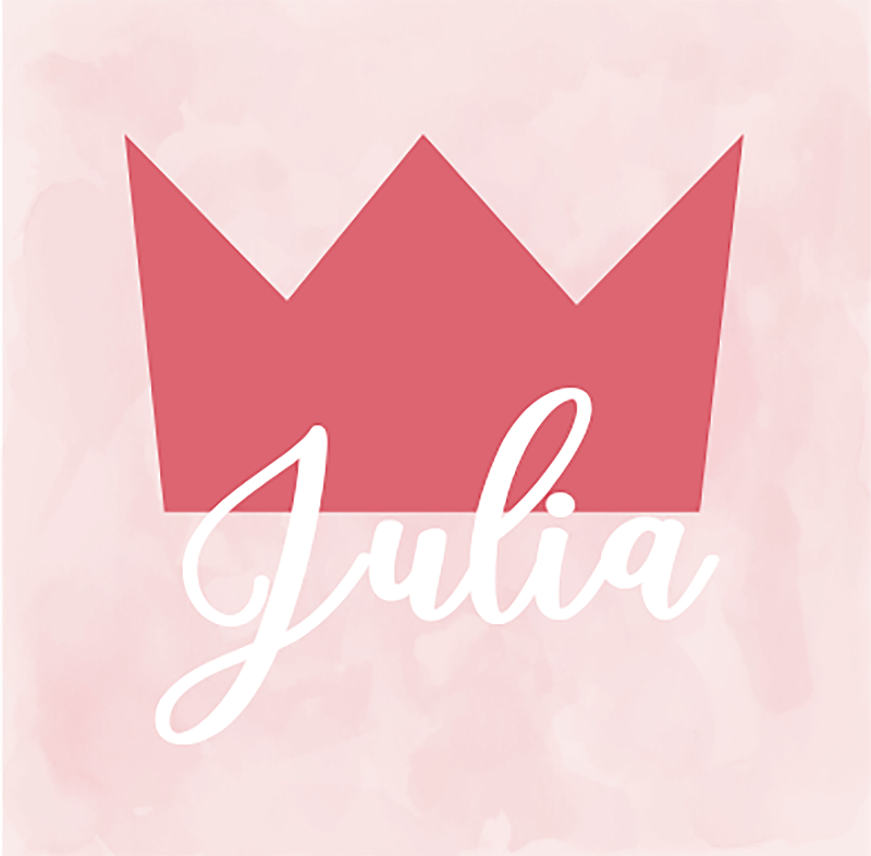 Personalisierte poster krone personalisierung julia - TenStickers