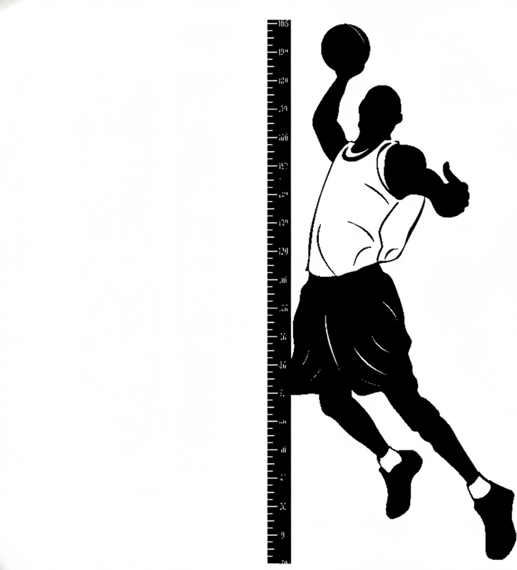Poster basketball wandtattoo maßband für kinder - TenStickers