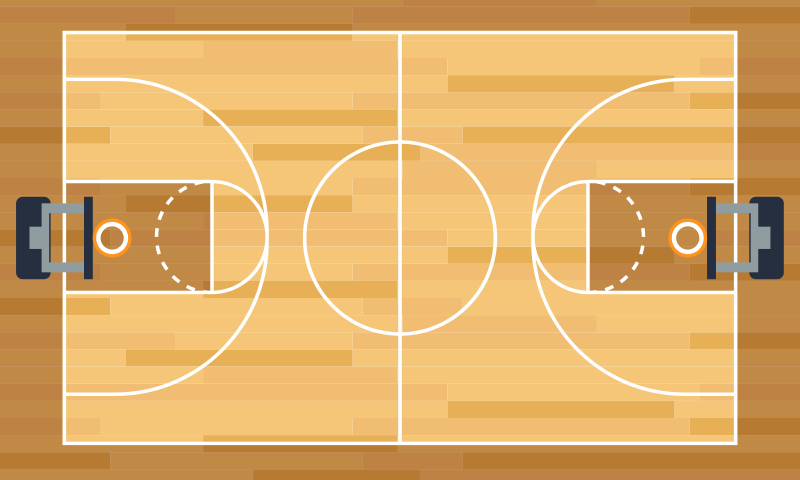 Poster basketball jugend vinylteppich basketballfeld - TenStickers