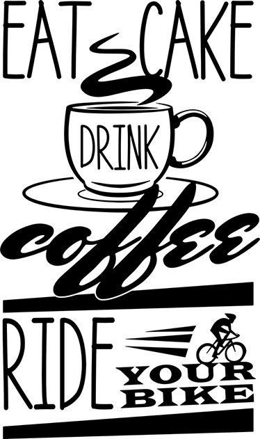 Poster kreise dekoratives vinyl kaffee und radfahren - TenStickers