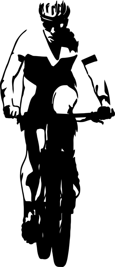 Poster kreise mountainbike fahrer auf der strecke - TenStickers