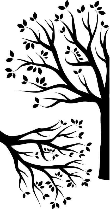 Poster baum wandaufkleber für die ecke - TenStickers