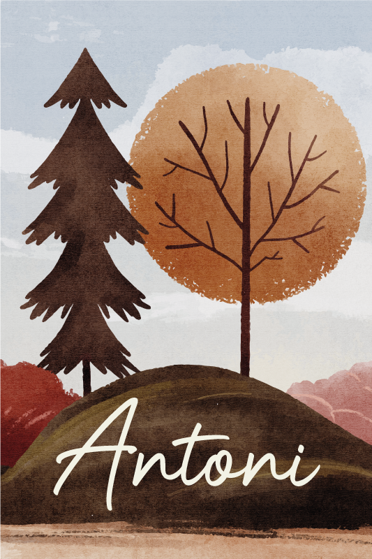 Poster baum skandinavische birkenbäume - TenStickers