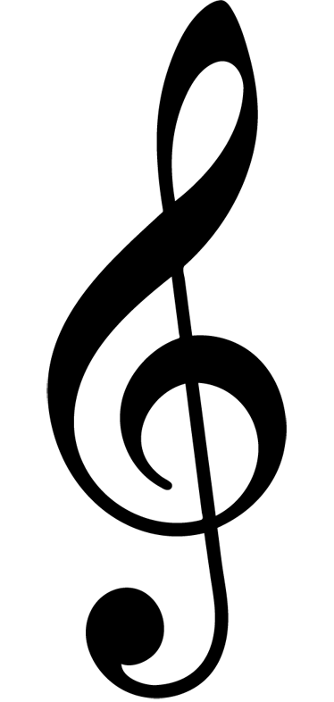 Musik poster mit wandaufkleber notenschlüssel - TenStickers
