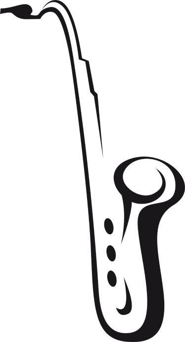 Musik poster mit saxophon dekoraufkleber - TenStickers