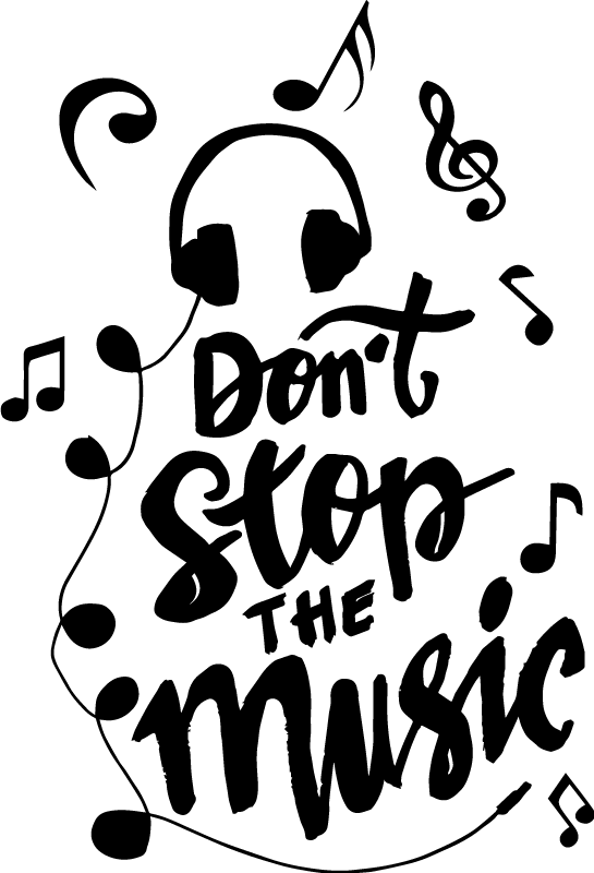Musik poster mit text aus noten komponiert - TenStickers