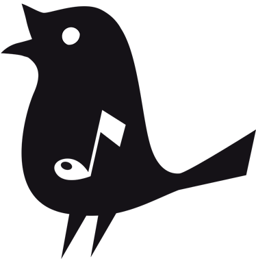 Musik poster mit dekorativem sänger-vogel aufkleber - TenStickers