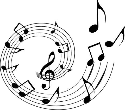 Musik poster dekoratives spiralnotenblatt - TenStickers