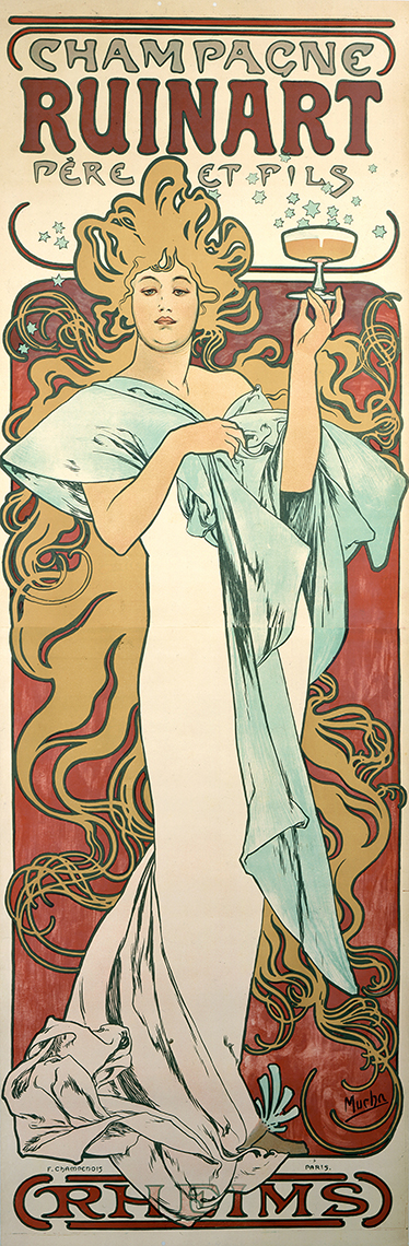 Vintage poster póster adhesivo champagner ruinart - TenStickers