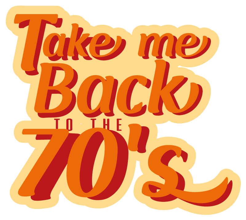 Vintage poster lass mich in die 70er jahre zurück - TenStickers