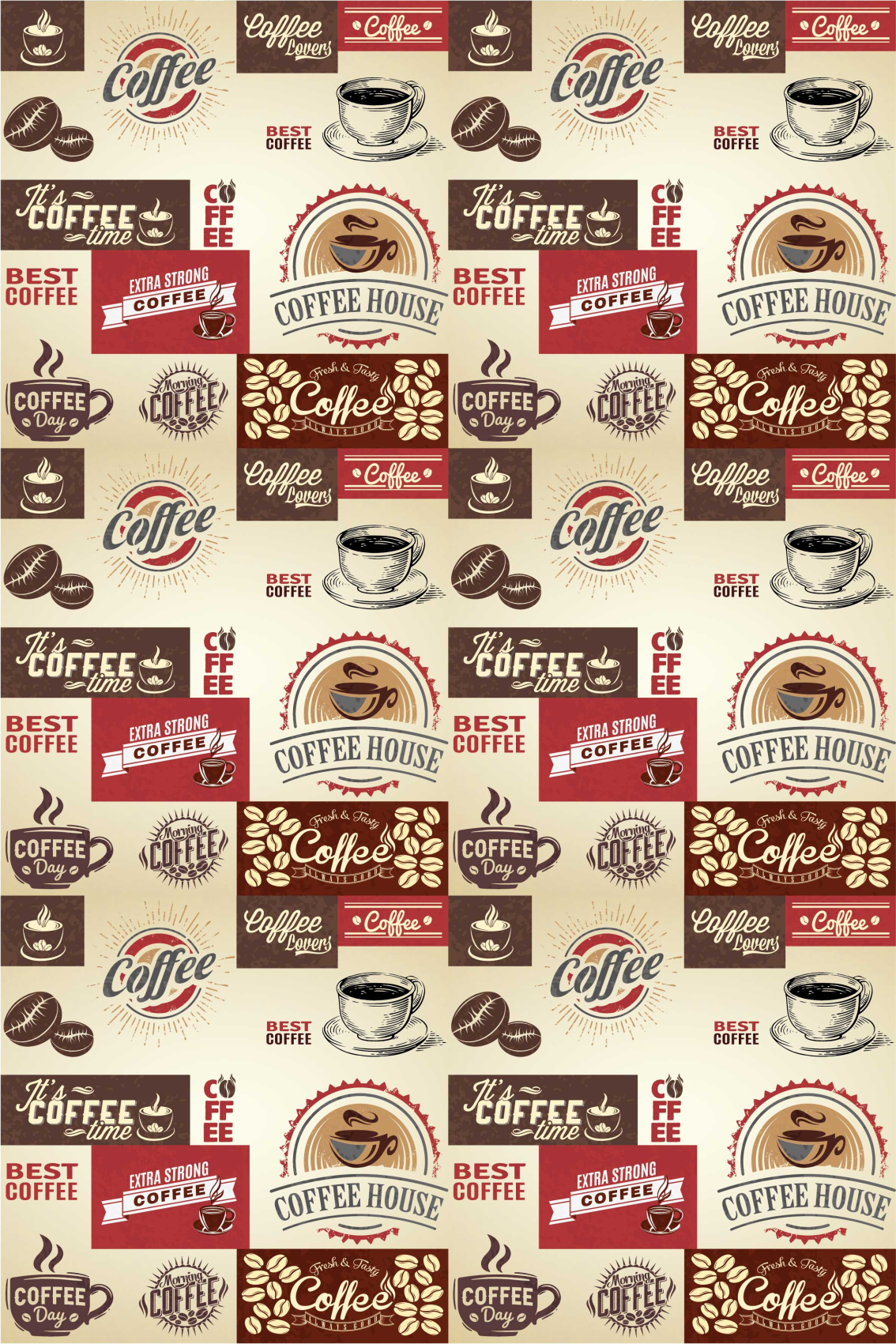 Vintage poster retro kaffee - TenStickers
