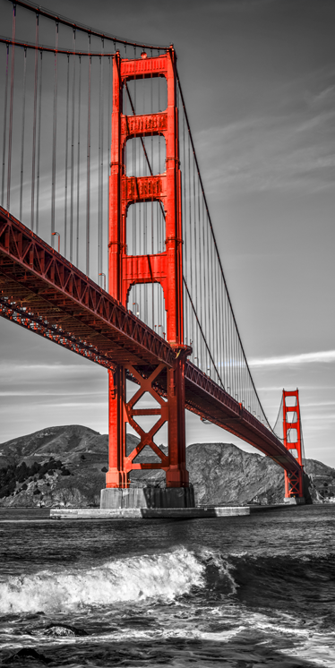 Poster landschaft vinilo dekoration golden gate - TenStickers