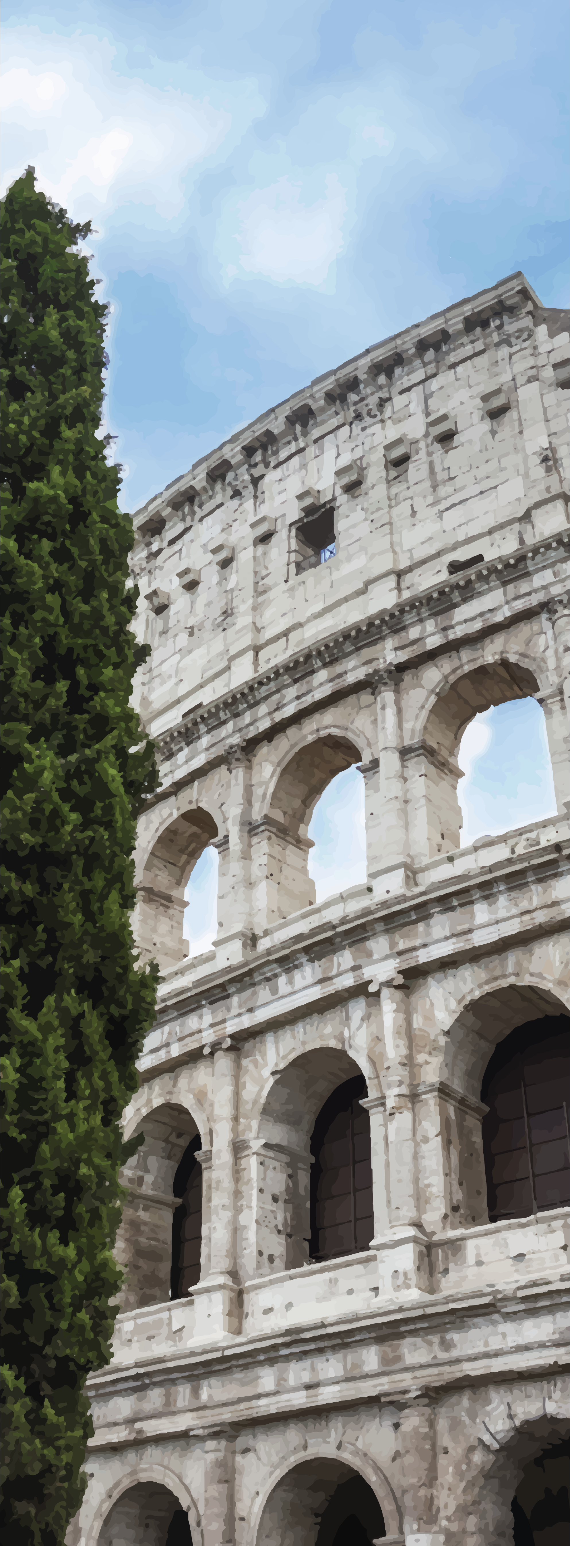 Poster landschaft roma coliseum - TenStickers
