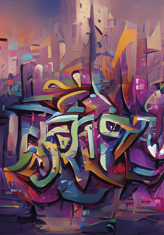 Poster teenager mit streetart graffiti - TenStickers