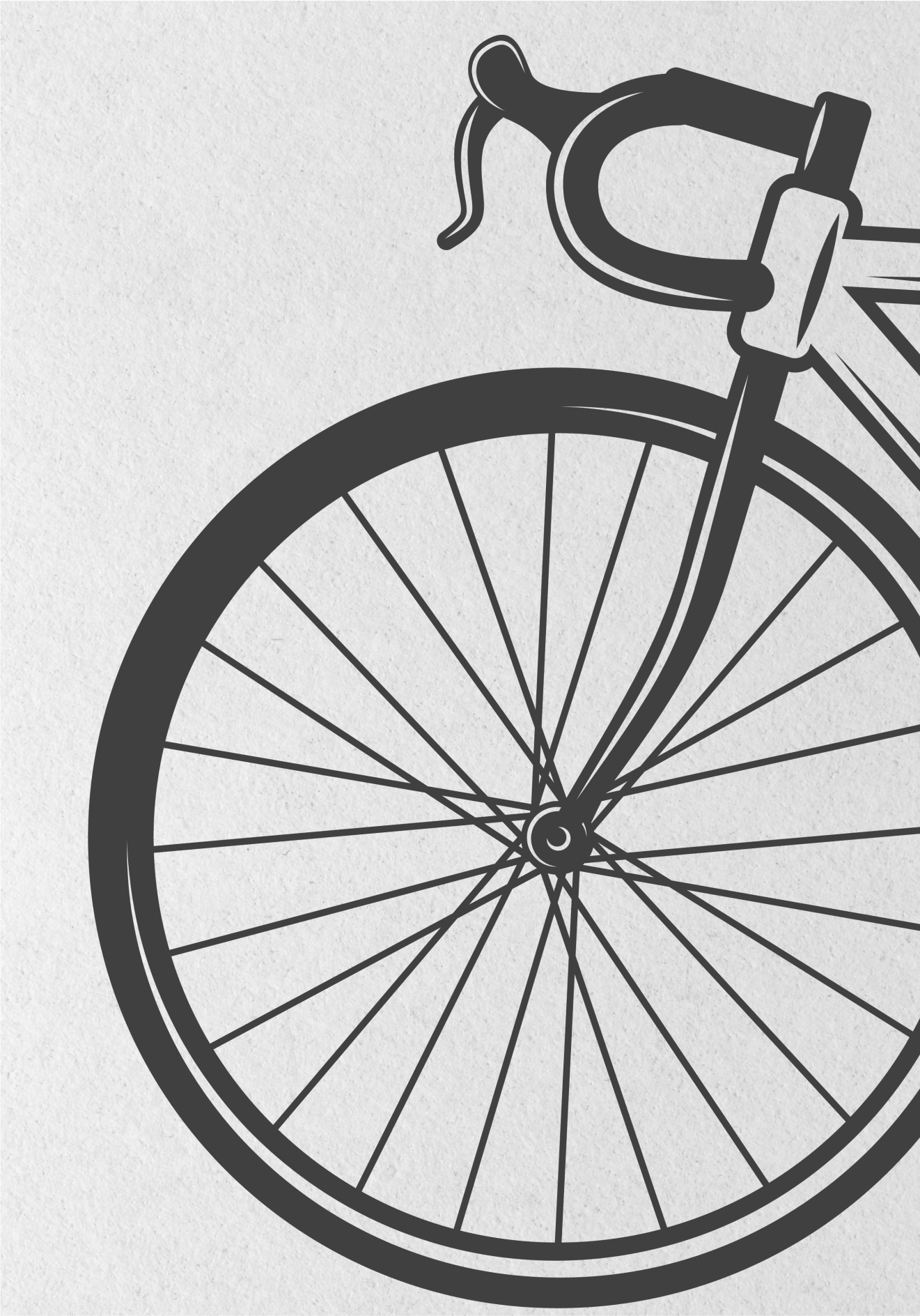 Poster kreise minimalistisches fahrrad - TenStickers