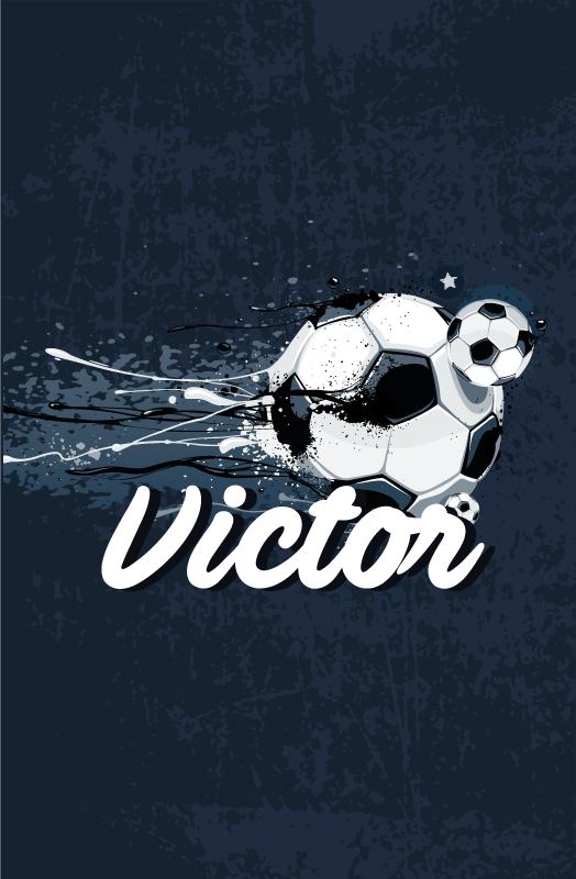 Poster fußball originaldesign mit namen - TenStickers