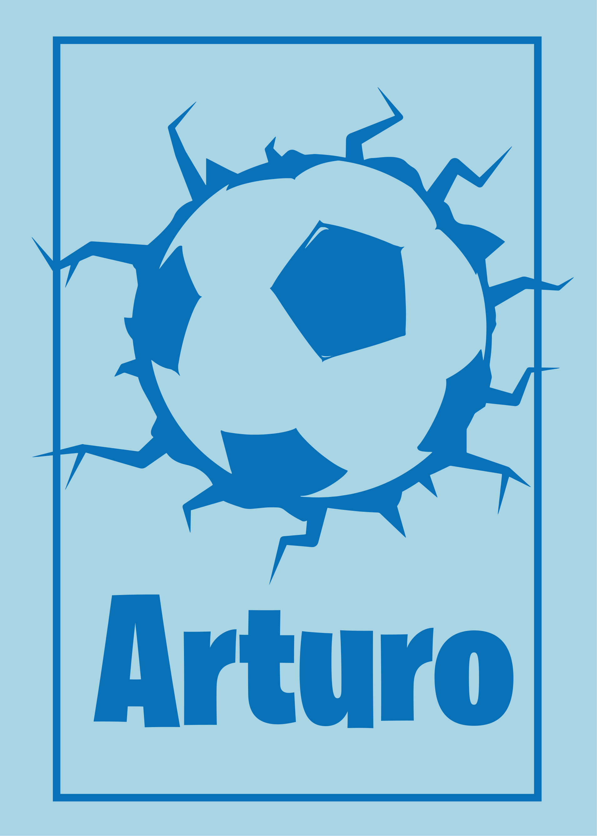Poster fußball ball durchbrechende wand - TenStickers