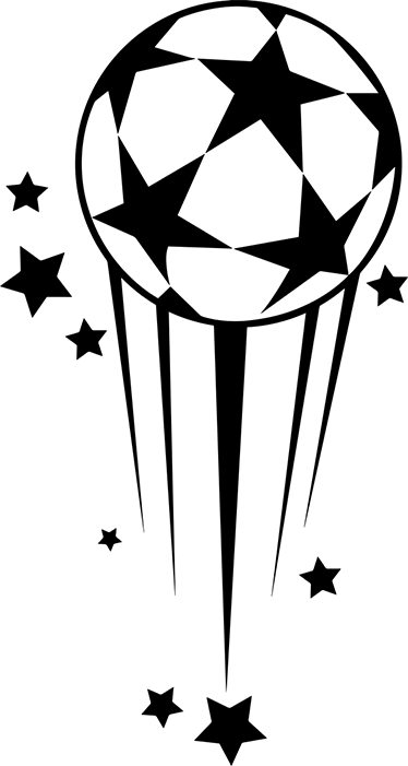 Poster fußball wanddeko fußballball sterne - TenStickers
