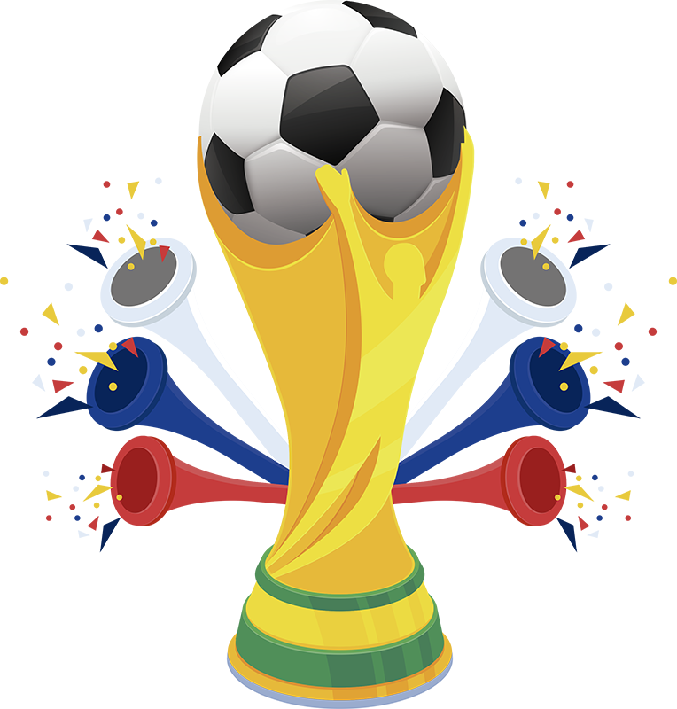 Poster fußball weltmeisterschaft ball vinyl - TenStickers