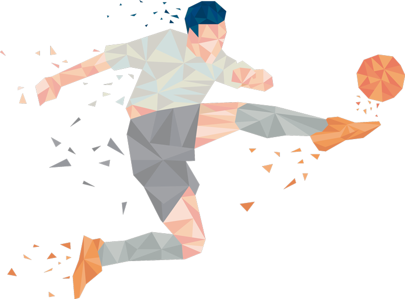 Poster fußball abstrakter profispieler - TenStickers