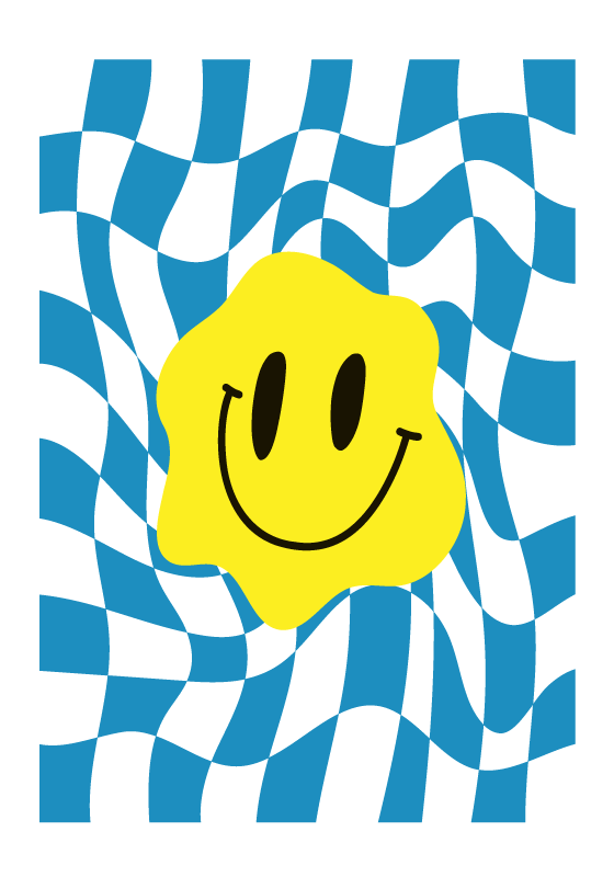 Cooles Poster Smiley Groovy - TenStickers