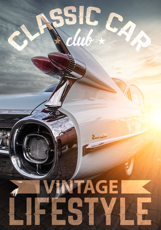 Vintage Poster klassischer Auto Club - TenStickers