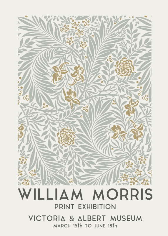Poster Vintage Blumen- William Morris - TenStickers