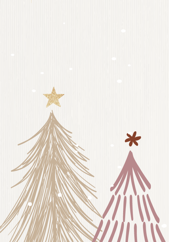 Poster Minimalistischer Weihnachtsbaum - TenStickers