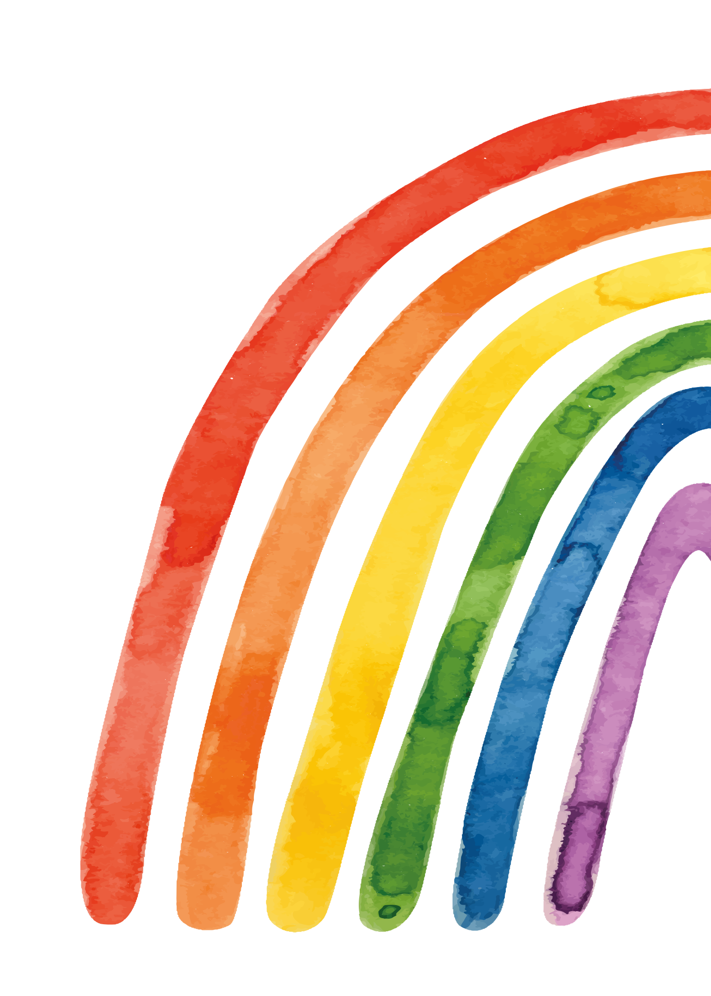 Poster Wasserfarbe Regenbogen - TenStickers