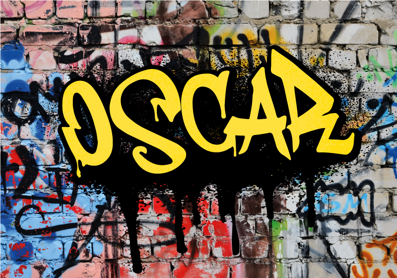 Poster Graffiti Kunst personalisiert - TenStickers