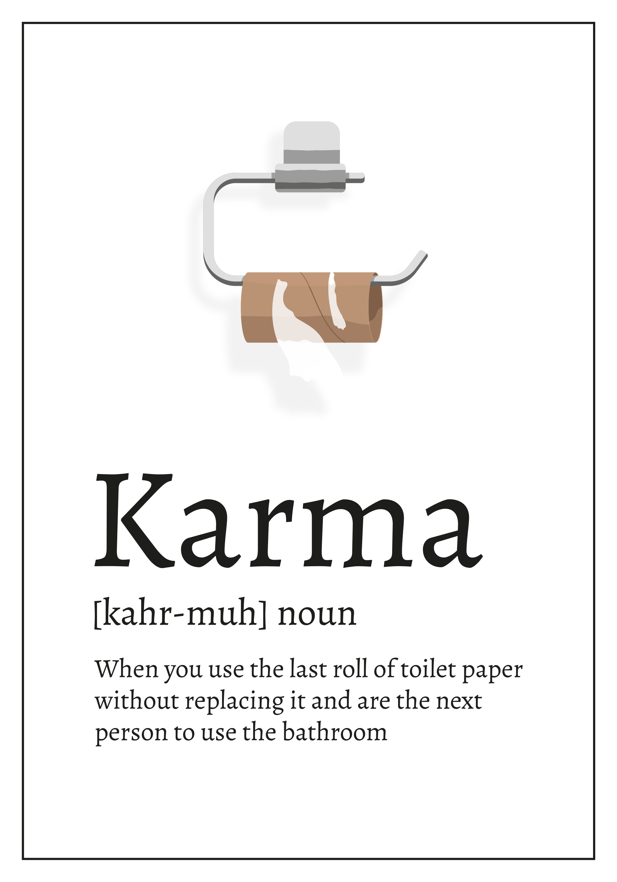 Poster Badezimmer karma Definition - TenStickers