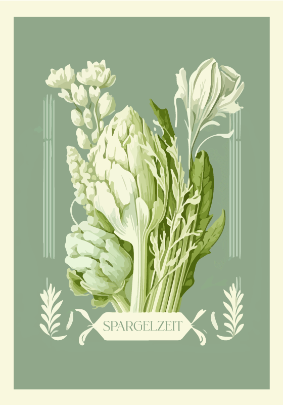 Frühjahrs Wandbild Spargelzeit - TenStickers