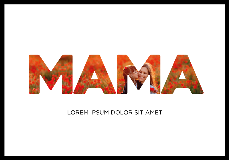 Poster Wohnzimmer mama, ich liebe dich. - TenStickers