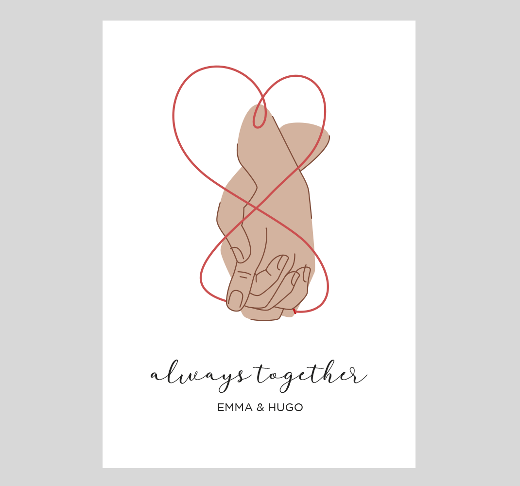 Poster Hauptschlafzimmer always together - TenStickers