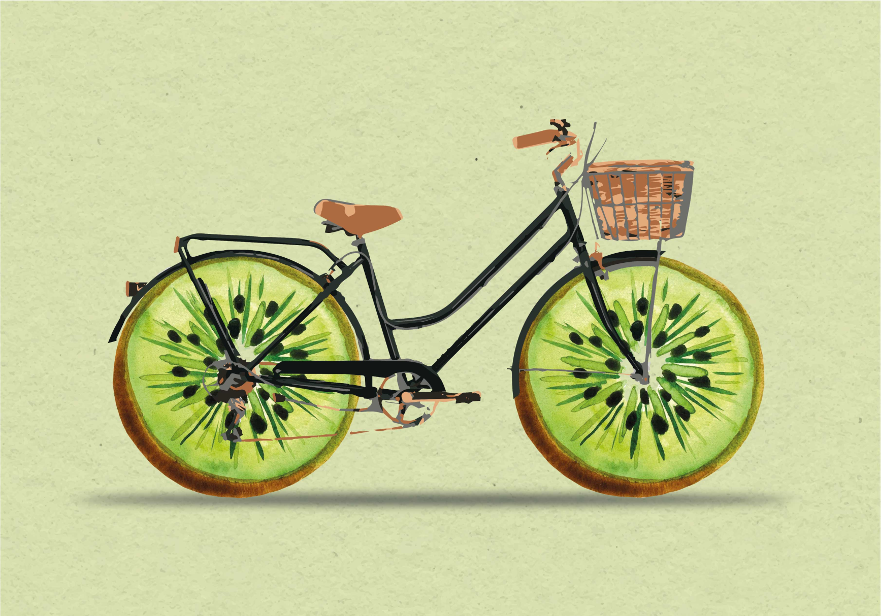 Poster kiwi Fahrrad Design - TenStickers