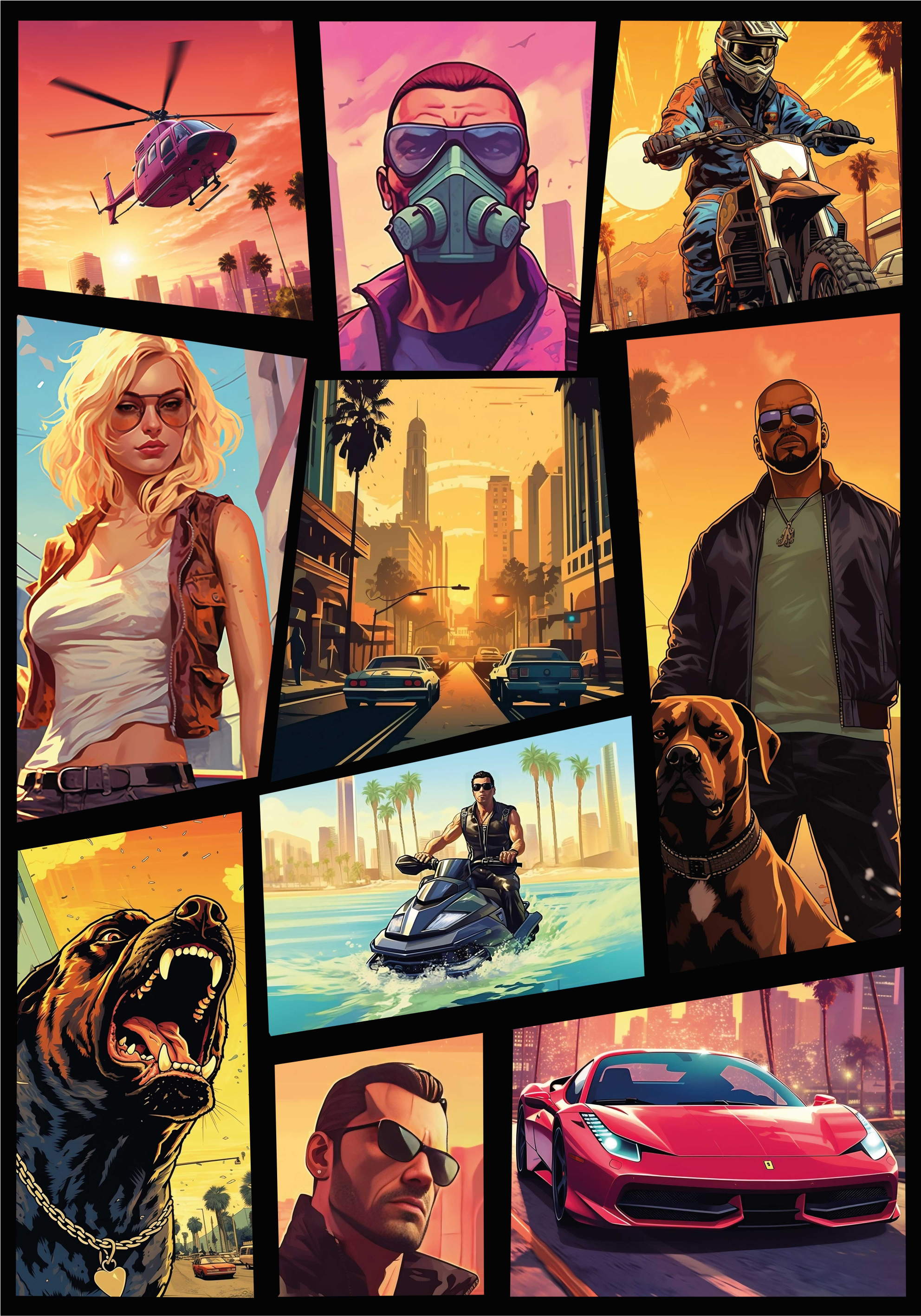 Jugendzimmer Poster Videospiel Charaktere - TenStickers