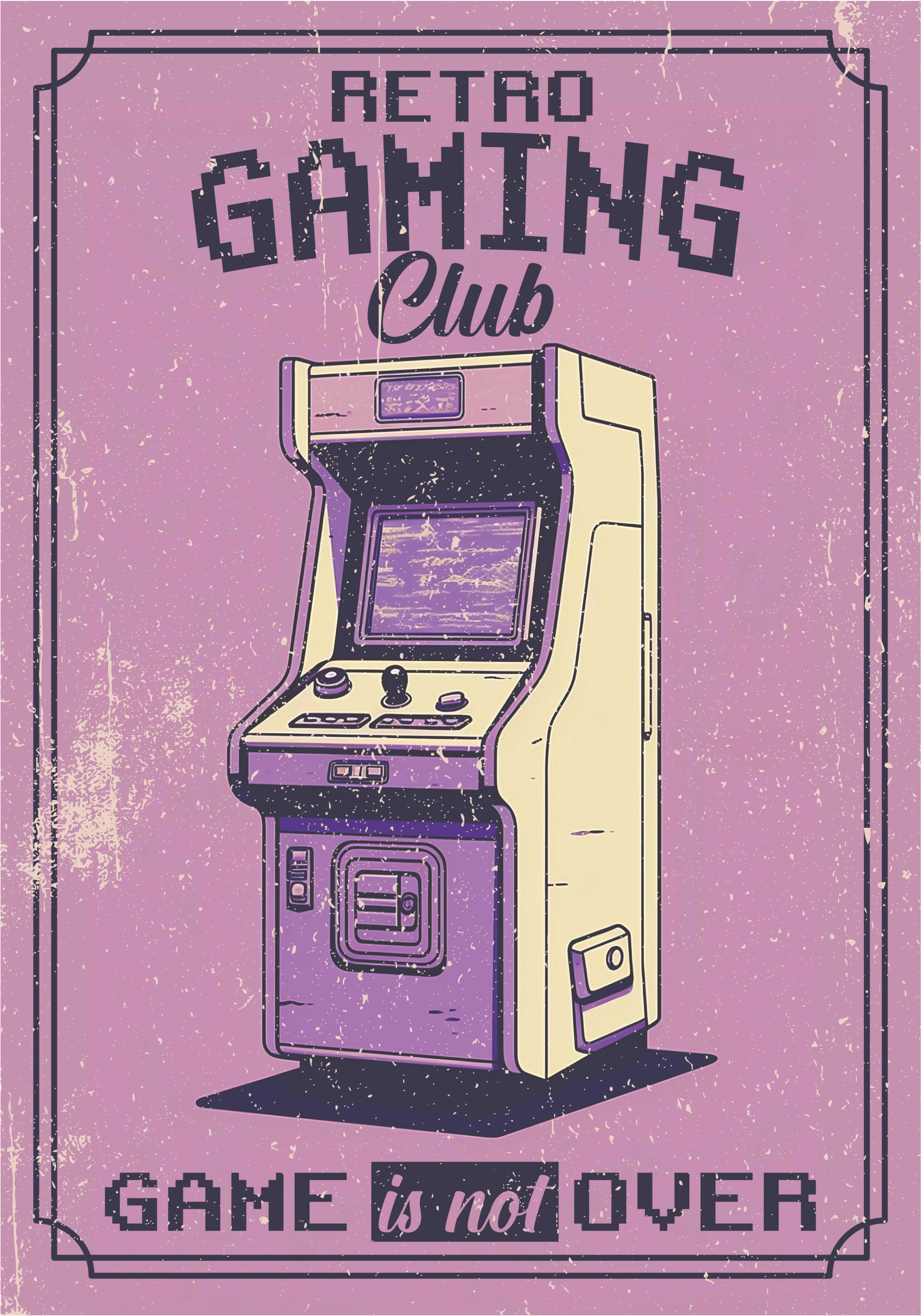 Jugendzimmer Poster retro Gaming-Club - TenStickers