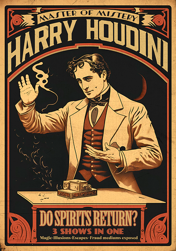 Vintage Poster thematisiert houdini - TenStickers