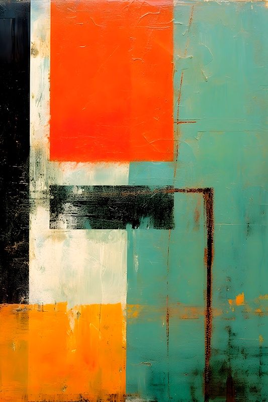 Kunstdruck expressionistische Rechtecke - TenStickers